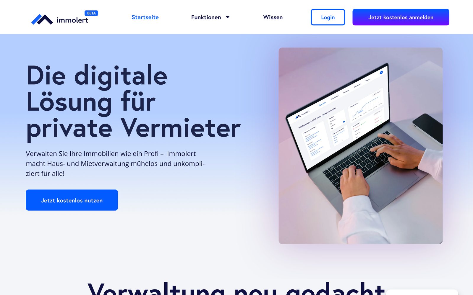 Immolert: kostenlose digitale Lösung für private Vermieter